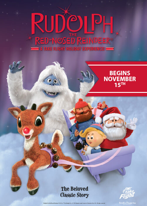Coming Soon – Rudolph the Red-Nosed Reindeer: A Take Flight Holiday Experience